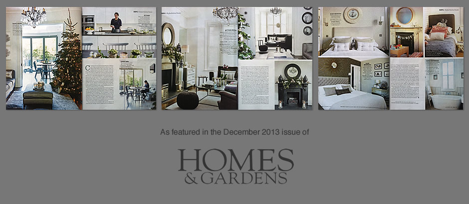 As featured in the December 2013 issue of Homes & Gardens.